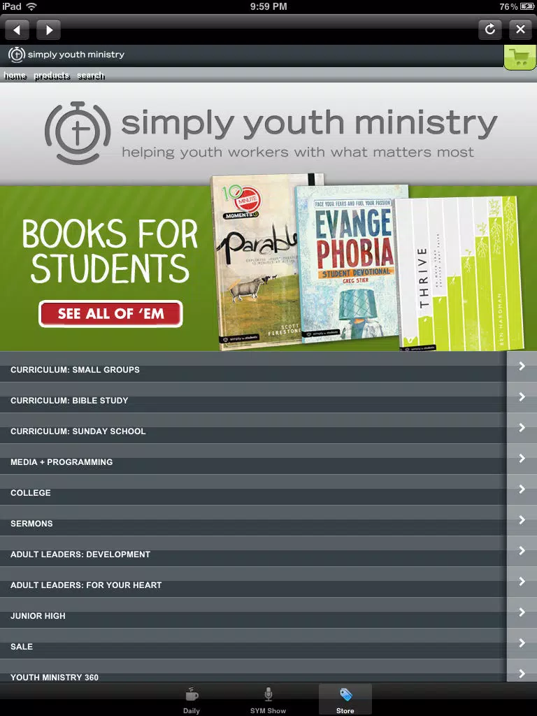 ภาพหน้าจอของ Simply Youth Ministry iPad 