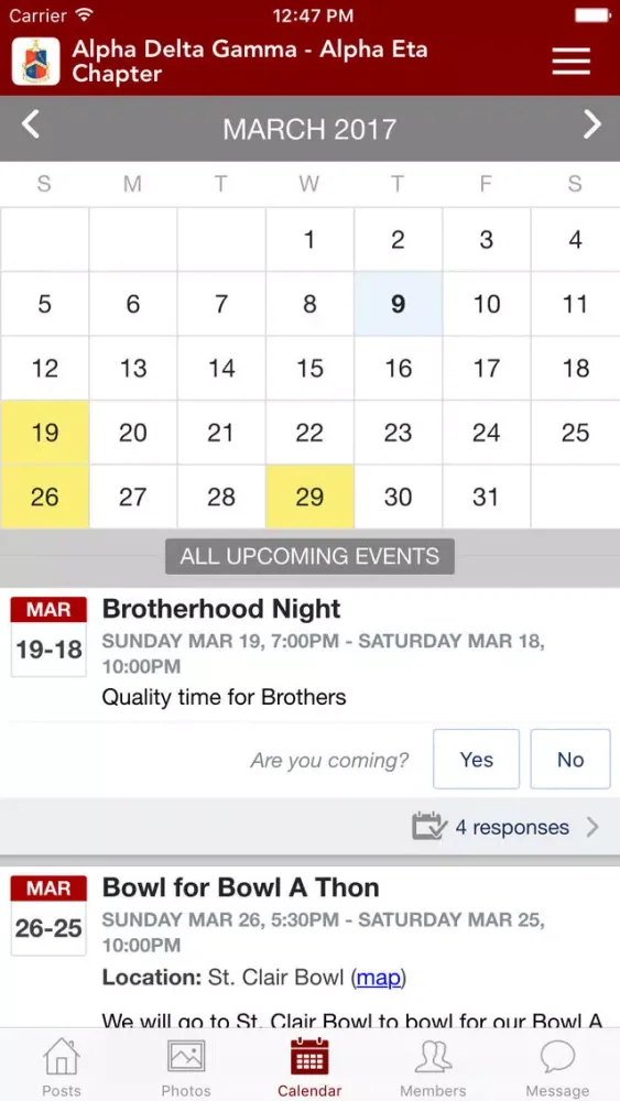 Alpha Delta Gamma - Alpha Eta Chapter स्क्रीनशॉट