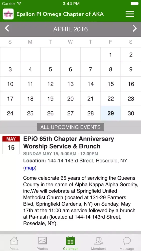 Ảnh chụp màn hình của Epsilon Pi Omega Chapter - AKA