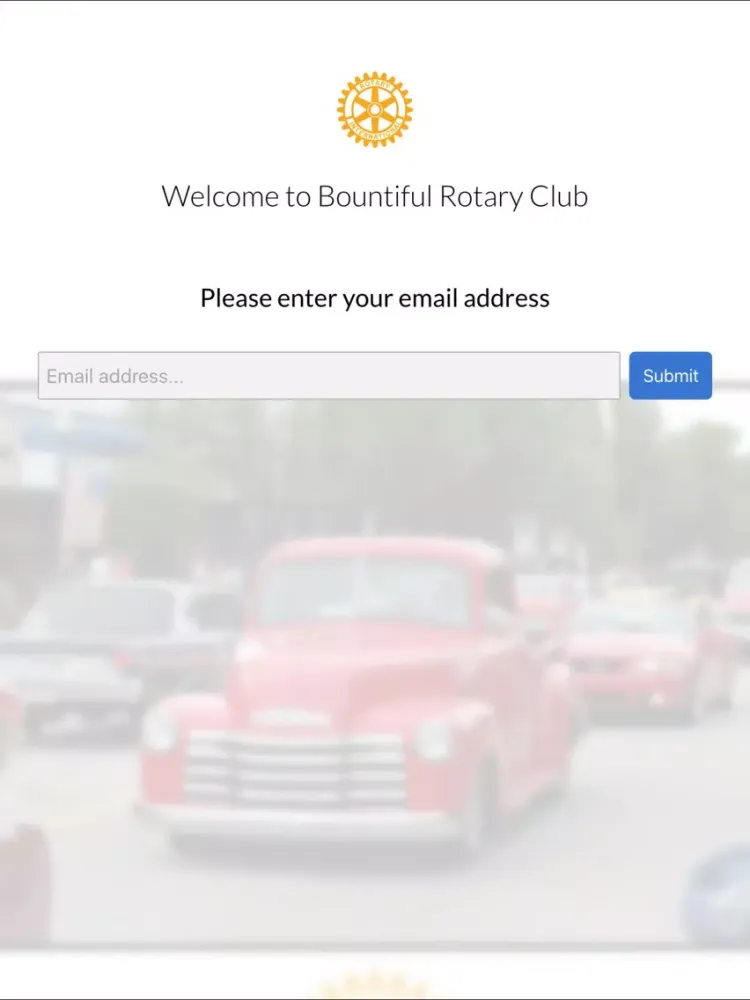Tangkapan skrin Bountiful Rotary Club iPad 