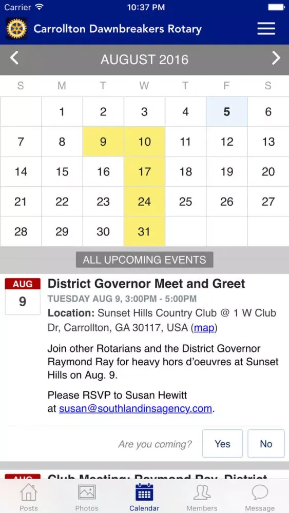 Carrollton Dawnbreakers Rotary 스크린샷