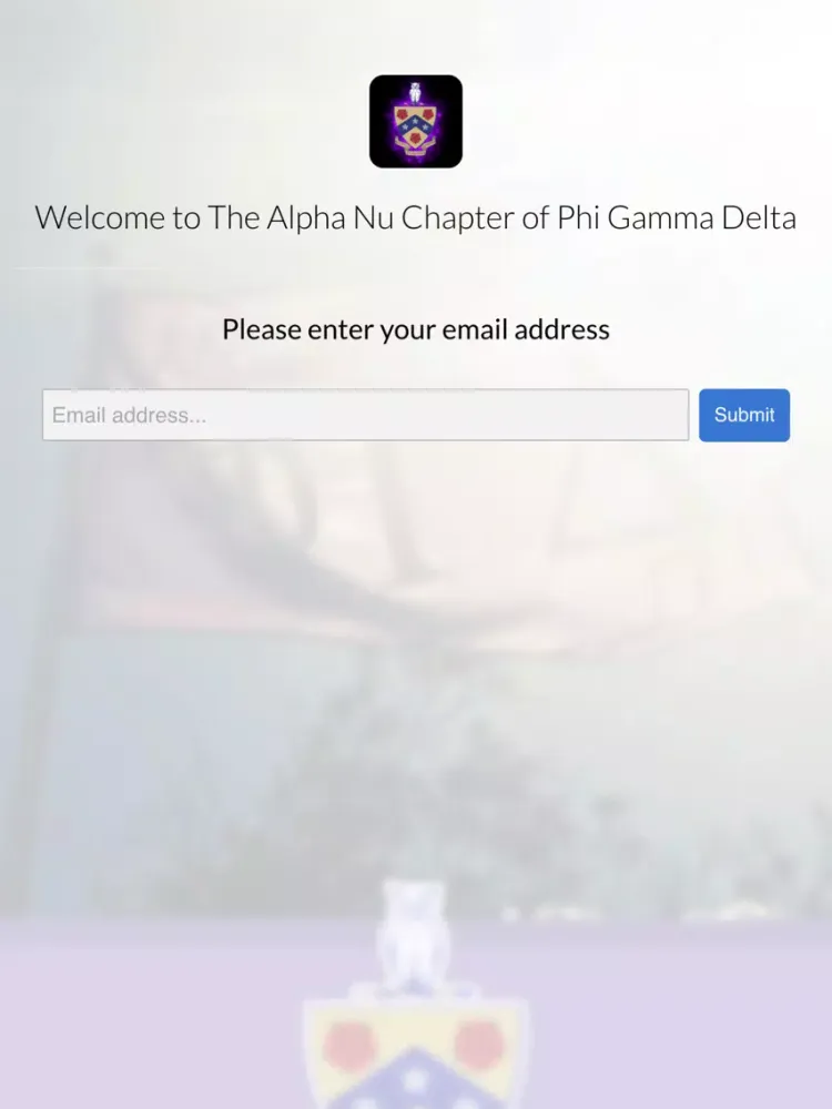 Phi Gamma Delta - Alpha Nu Chapter iPad  स्क्रीनशॉट