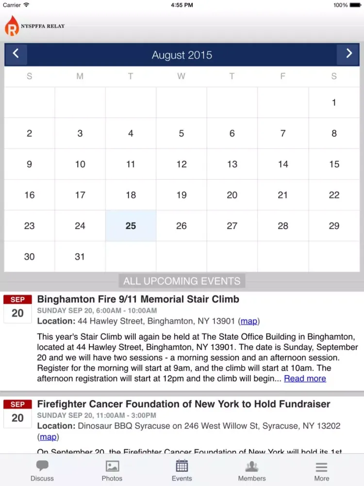 New York State Professional Fire Fighters iPad  Screenshots