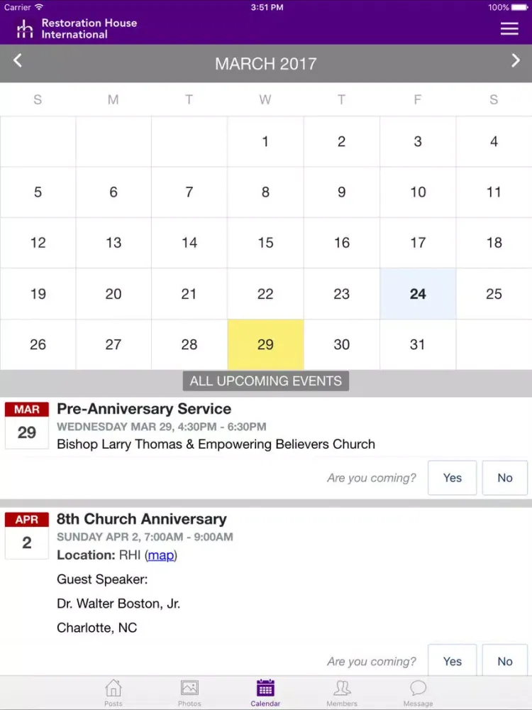 Ảnh chụp màn hình của Restoration House Intl iPad 