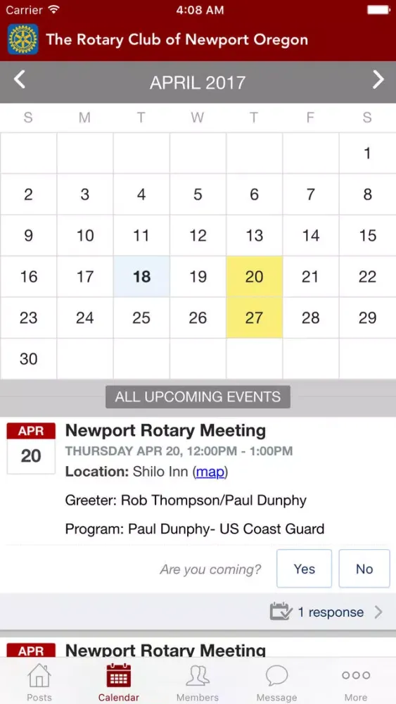 Скриншоты The Rotary Club of Newport Oregon