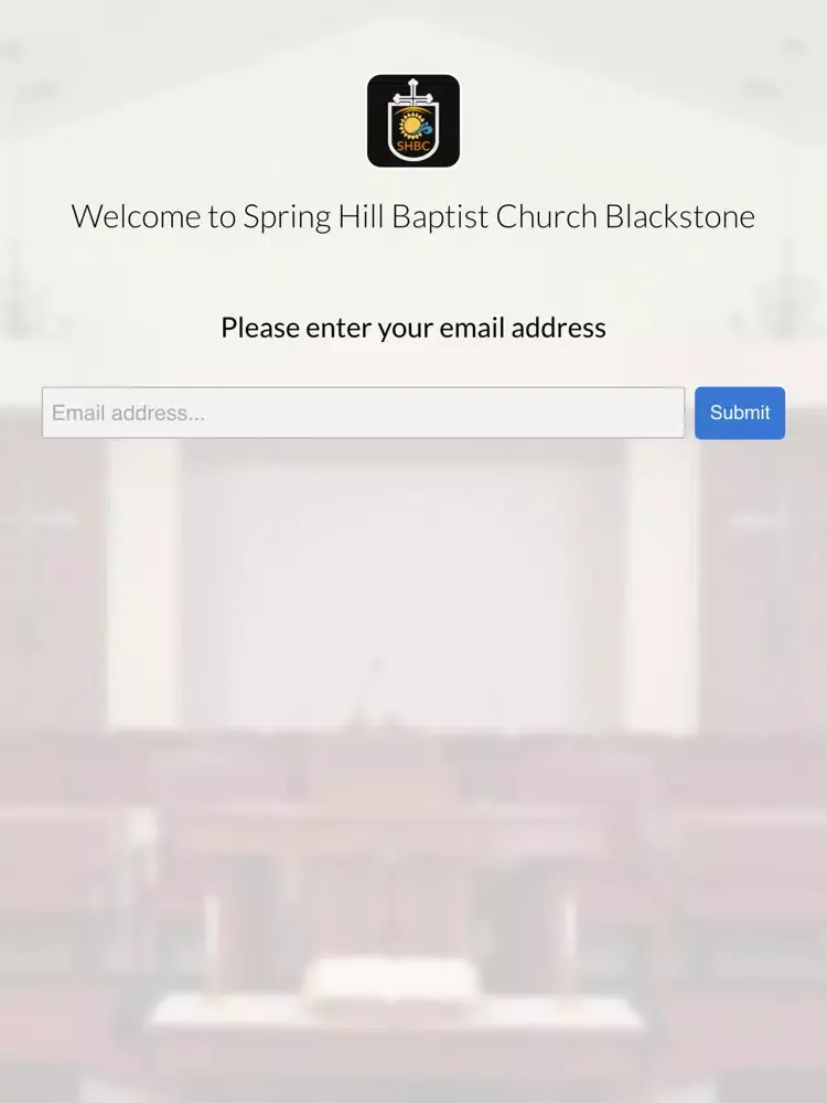 Ảnh chụp màn hình của Spring Hill Baptist Church Blackstone iPad 