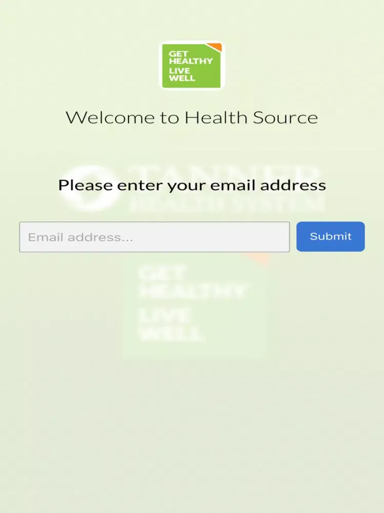 Ảnh chụp màn hình của Tanner Health Source iPad 
