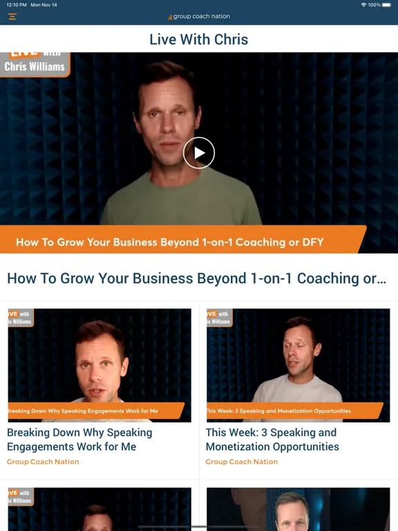 Скриншоты Group Coach Nation iPad 