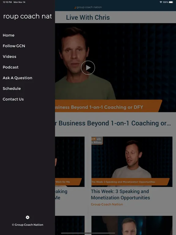 Скриншоты Group Coach Nation iPad 