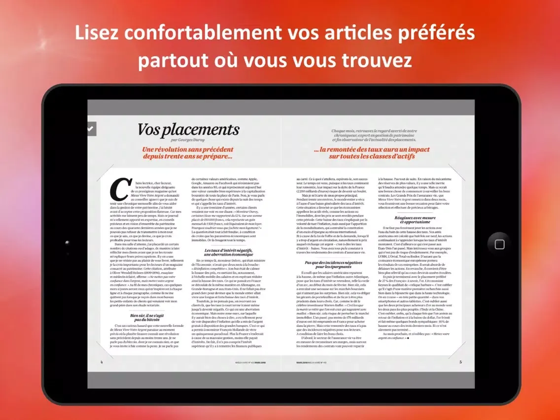 Скриншоты Mieux Vivre Votre Argent LeMag iPad 