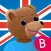 Learn English with Little Brown Bear : a kids app with educational games, songs and activities to learn first English words.