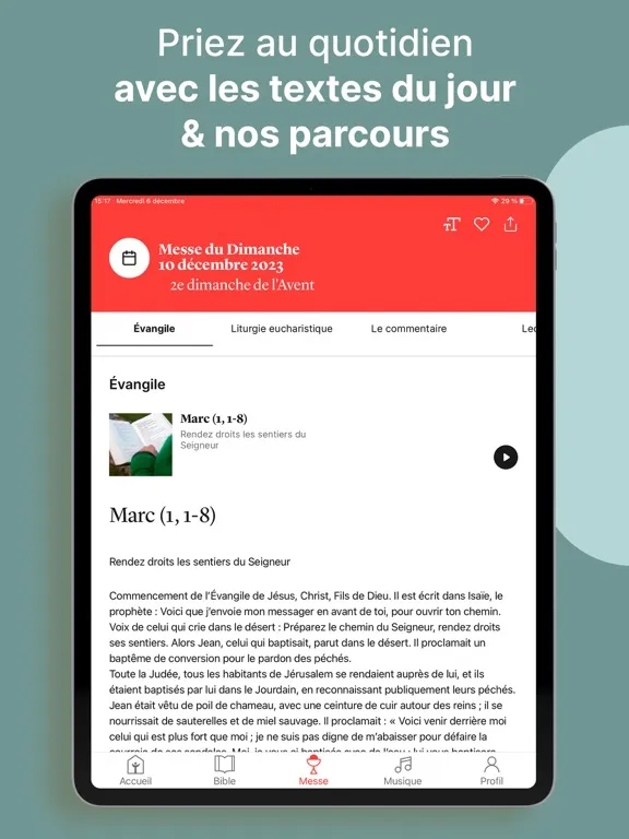 Tangkapan layar Prions : Bible & Méditation iPad 