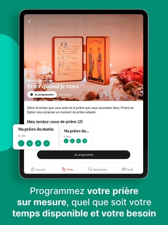 Tangkapan layar Prions : Bible & Méditation iPad 