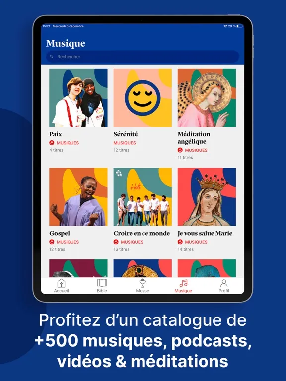Tangkapan layar Prions : Bible & Méditation iPad 