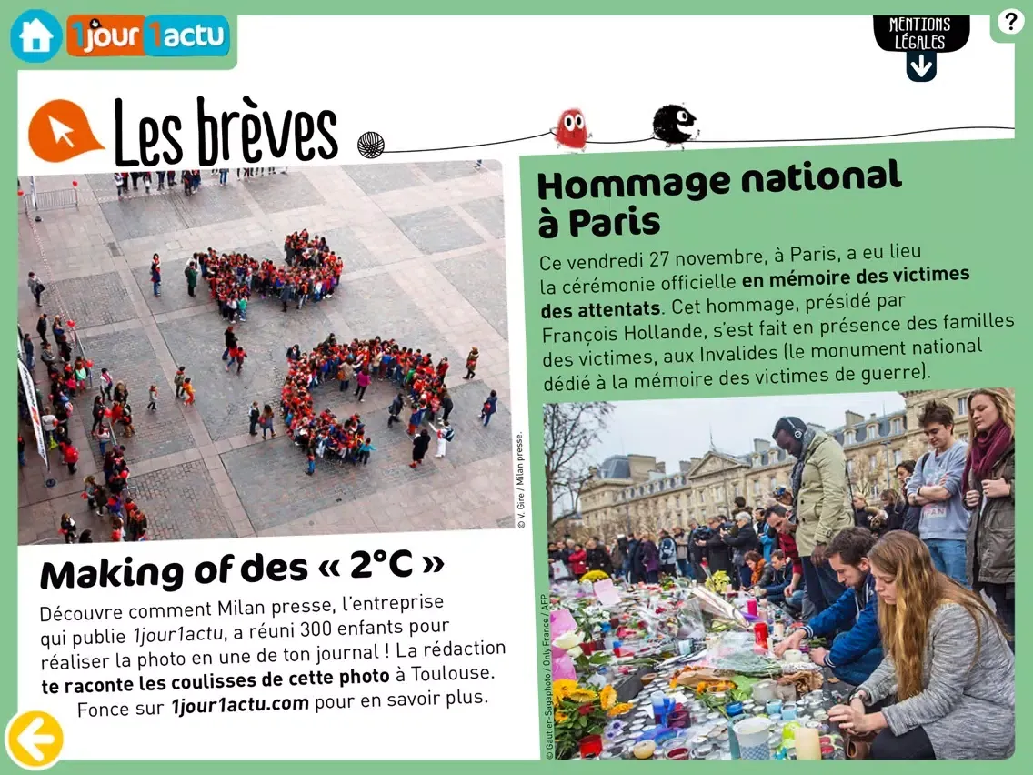 ภาพหน้าจอของ 1jour1actu, l’hebdo interactif iPad 