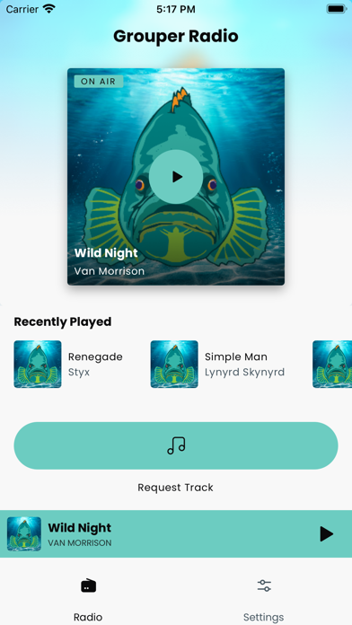 ภาพหน้าจอของ Grouper Radio