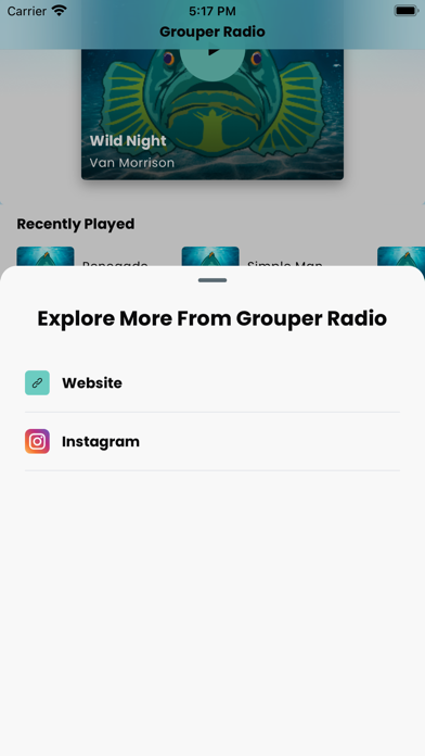ภาพหน้าจอของ Grouper Radio