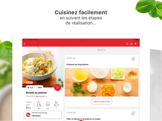 Ảnh chụp màn hình của Moulinex, recettes et plus… iPad 