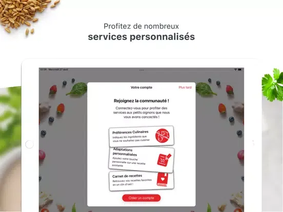 Ảnh chụp màn hình của Moulinex, recettes et plus… iPad 