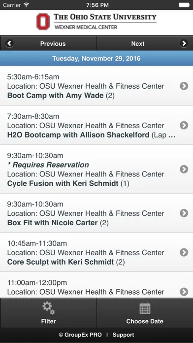 Ohio State Health and Fitness Group Ex Screenshots