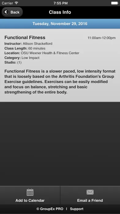Ohio State Health and Fitness Group Ex Screenshots