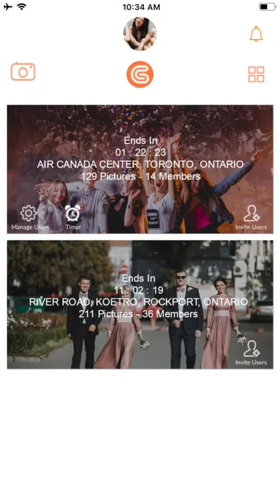 Capturas de pantalla de Groupie Photo & Album Sharing
