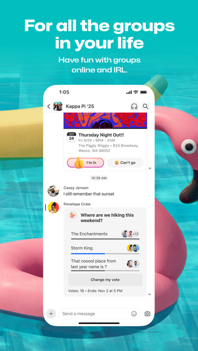 GroupMe سکرین شاٹس