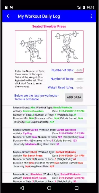 My Workout Daily Log应用截图