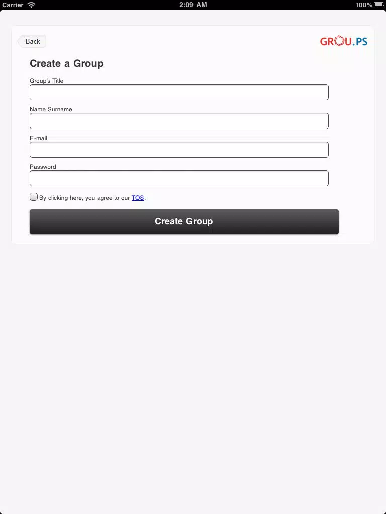 Ảnh chụp màn hình của GROU.PS iPad 