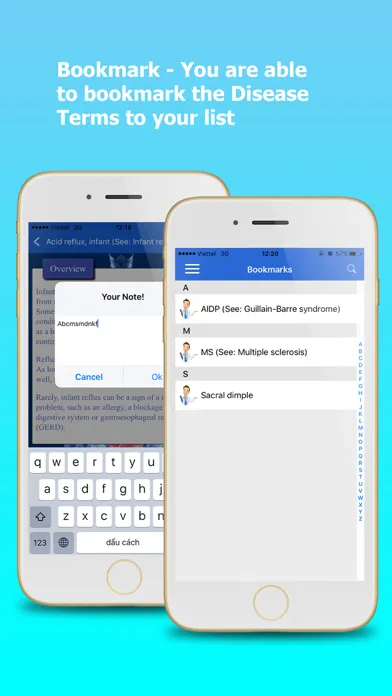 Capturas de tela do Diseases Dictionary Free