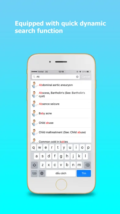 Capturas de tela do Diseases Dictionary Free