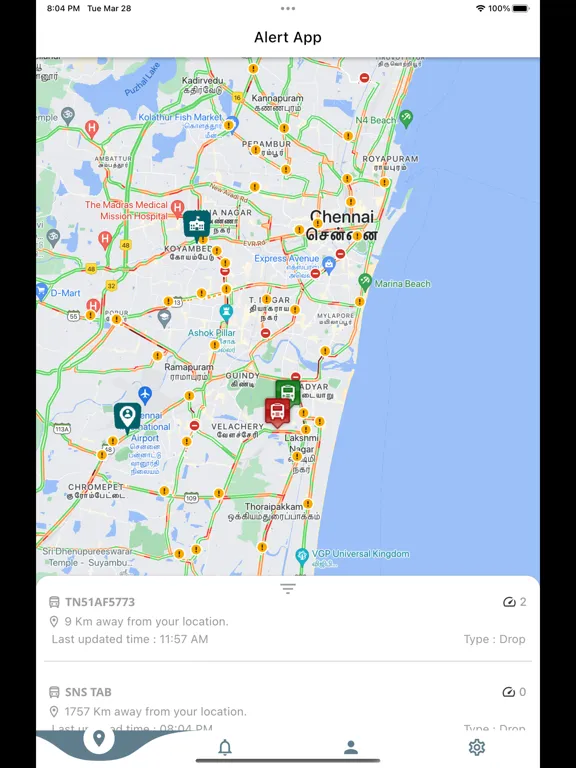 AlertApp-Group10 iPad 應用截圖