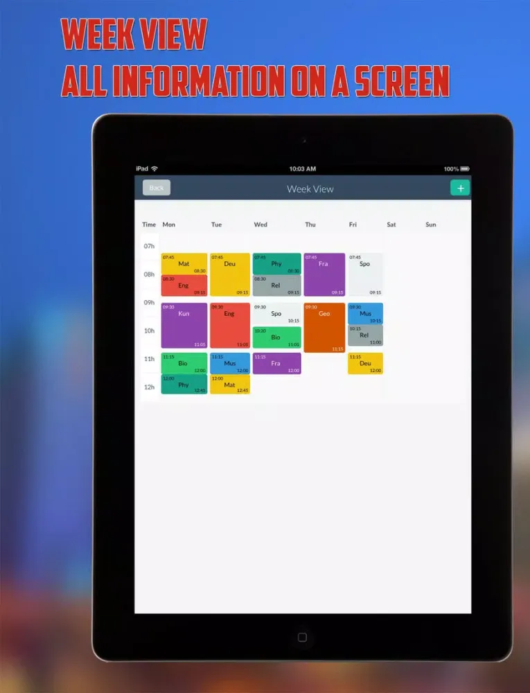 ภาพหน้าจอของ Schulheld - the timetable iPad 