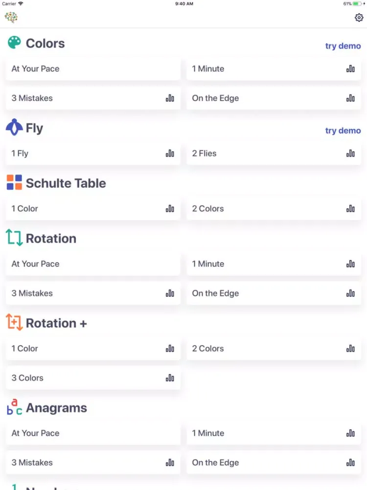 Zrzuty ekranu Improve Brain iPad 
