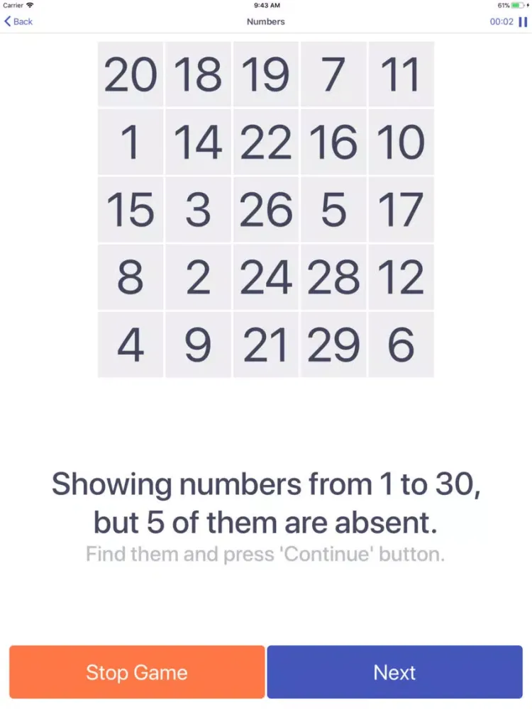 Zrzuty ekranu Improve Brain iPad 