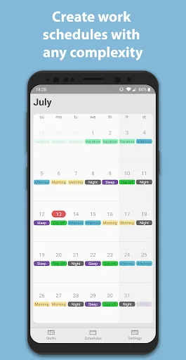 تصاویر Simple Shift - work schedule