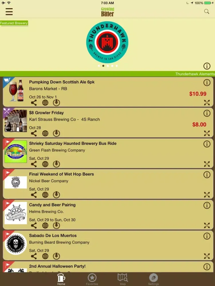 Capturas de tela do Growing Bitter - Craft Beer Map, Deals and Events iPad 