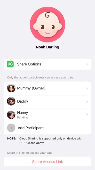 Newborn Tracker Baby App Adamo 스크린샷