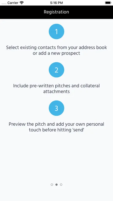 Tangkapan skrin Solution Pitches