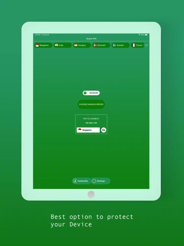 Grozia VPN - Proxy Fastest VPN iPad  スクリーンショット