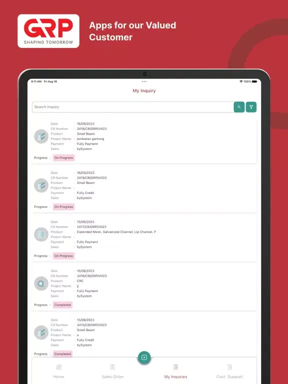 GRP Connect iPad  Screenshots