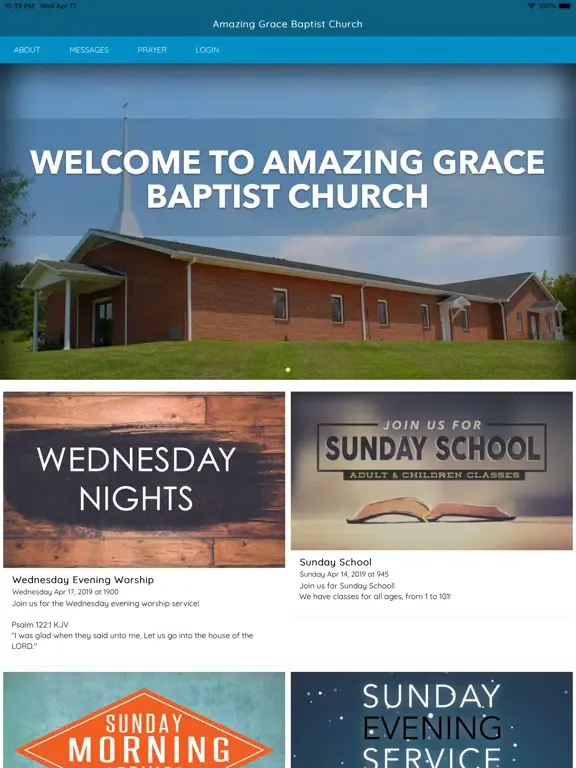 Capturas de tela do AGBC Mount Airy iPad 