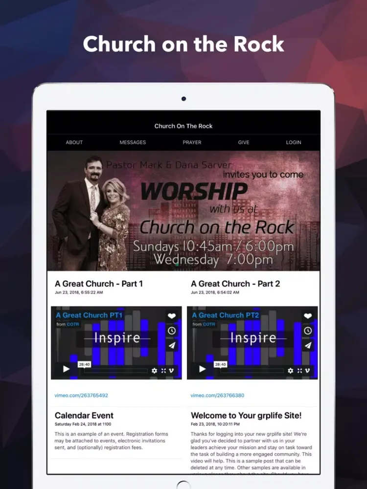 ภาพหน้าจอของ COTR iPad 