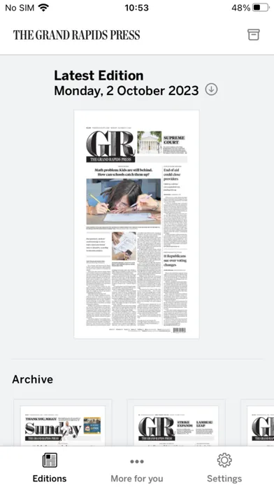 Grand Rapids Press スクリーンショット