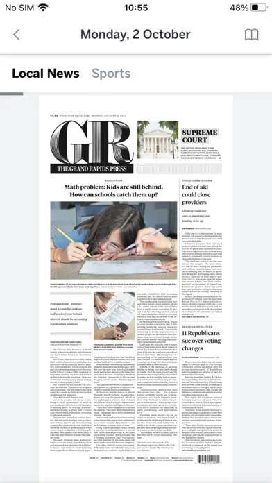 Grand Rapids Press スクリーンショット