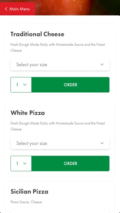 Capturas de tela do Pizza Marsala PA