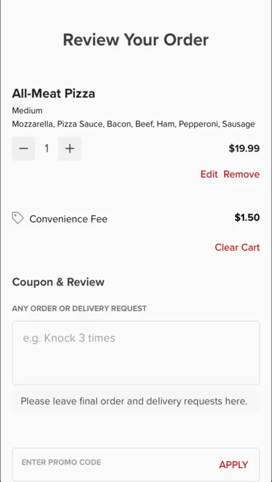 Tangkapan skrin Sam's Pizza and Subs