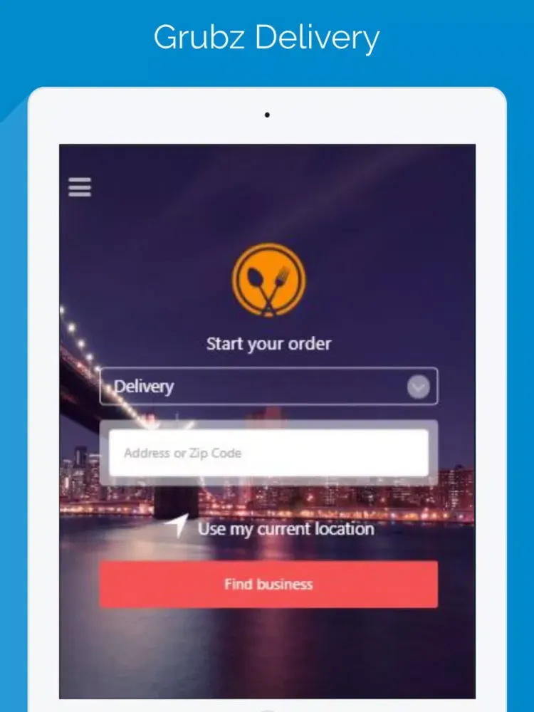 Скриншоты Grubz Delivery 1 iPad 