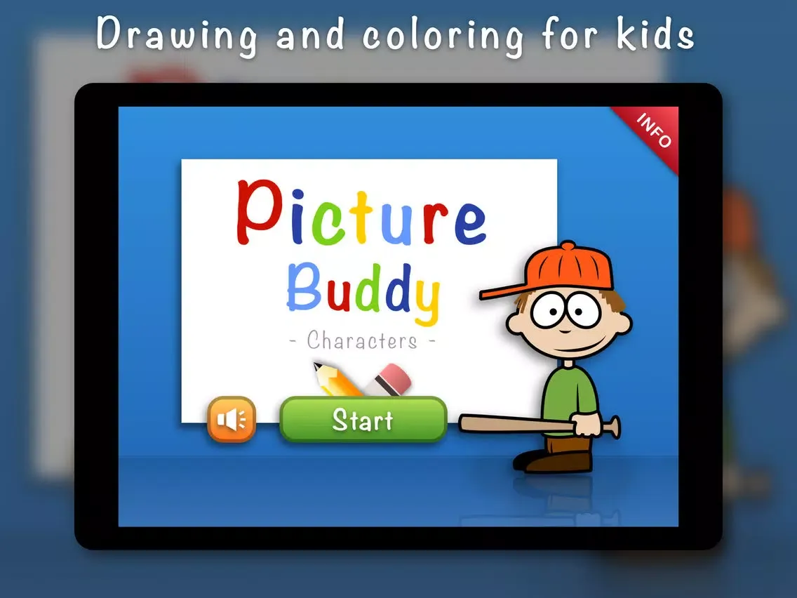 Picture Buddy Characters - Kids drawing and coloring iPad  Ekran Görüntüleri