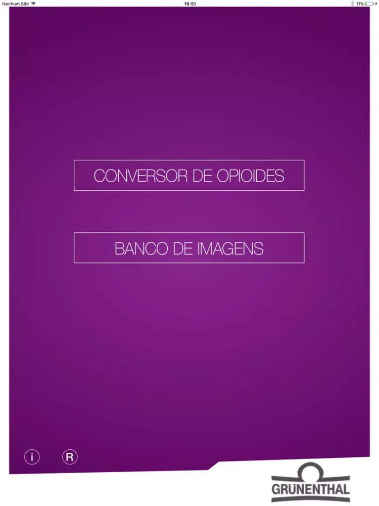 ภาพหน้าจอของ Conversor de Opioides Grünenthal iPad 